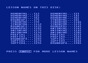 Matchmaker Vocabulary atari screenshot