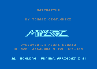 Matematyka atari screenshot