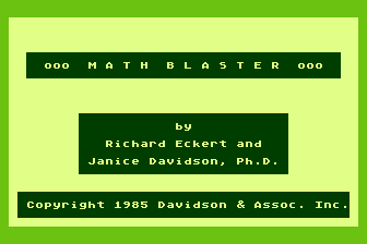 Math Blaster! atari screenshot