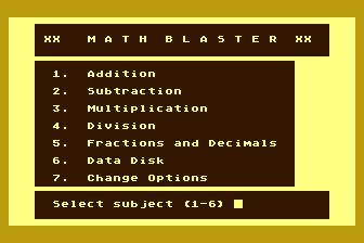 Math Blaster! atari screenshot