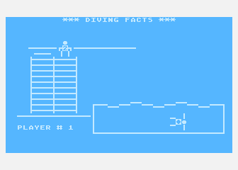 Math Diving atari screenshot