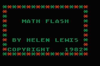 Math Flash atari screenshot