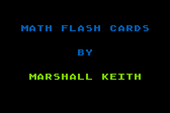 Math Flash Cards atari screenshot