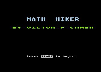 Math Hiker atari screenshot