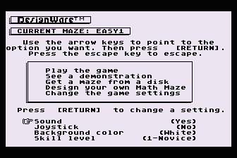 Math Maze atari screenshot