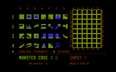 Math Monster atari screenshot