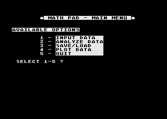 Math Pad atari screenshot