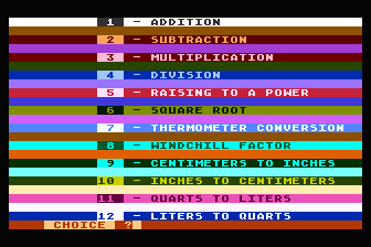 Math Program atari screenshot