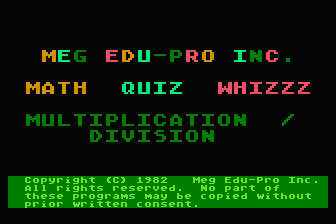 Math Quiz Whizzz - Multiplication and Division — screenshot 1