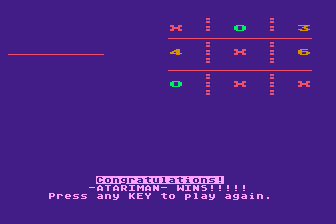 Mathematic-Tac-Toe atari screenshot