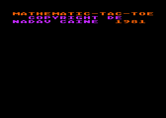 Mathematic-Tac-Toe atari screenshot