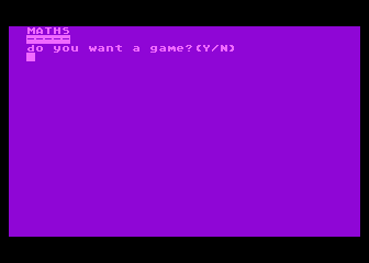 Maths atari screenshot