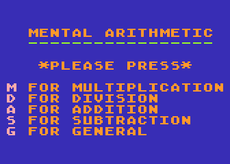 Maths for Fun atari screenshot