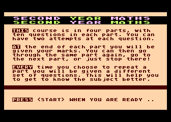 Maths 'O' Level - Year 2 atari screenshot