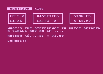 Maths 'O' Level - Year 2 atari screenshot