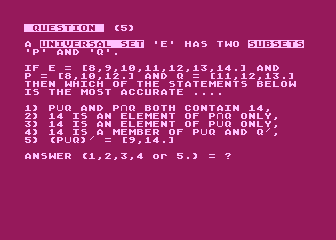 Maths 'O' Level - Year 3 atari screenshot