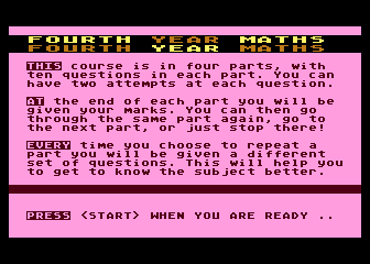 Maths 'O' Level - Year 4 atari screenshot