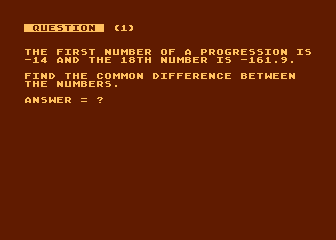 Maths 'O' Level - Year 4 atari screenshot