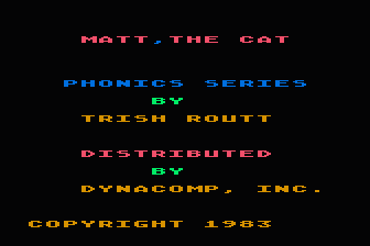 Matt the Cat - Phonics I atari screenshot