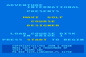 Maxi Golf atari screenshot