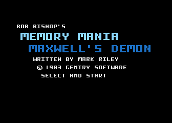 Maxwell's Demon / Memory Mania — screenshot 1