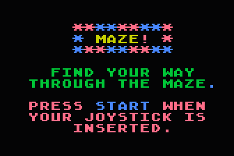 Maze! atari screenshot