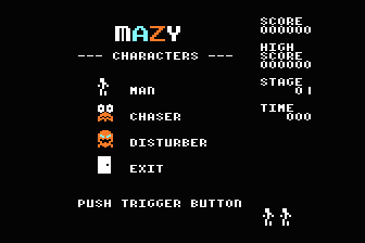 Mazy atari screenshot