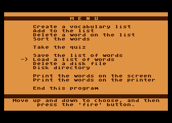 MCVQ - Multiple Choice Vocabulary Quiz atari screenshot