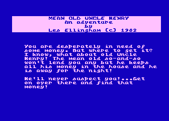 Mean Old Uncle Henry atari screenshot