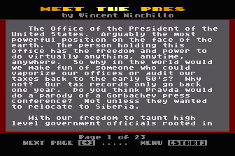 Meet the Pres. atari screenshot