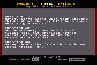 Meet the Pres. atari screenshot
