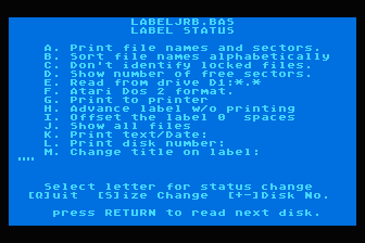 MENUJRB.BAS / LABELJRB.BAS atari screenshot