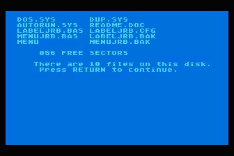 MENUJRB.BAS / LABELJRB.BAS atari screenshot