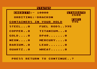 Merchant Spaceman atari screenshot
