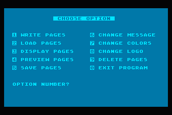 Message Display Program atari screenshot