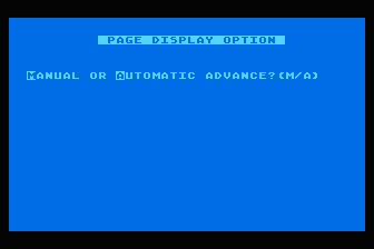 Message Display Program atari screenshot