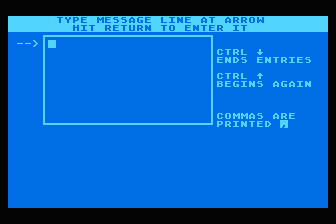 Message Display Program atari screenshot