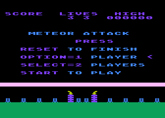 Meteor Attack atari screenshot