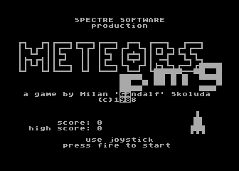 Meteors PMG atari screenshot