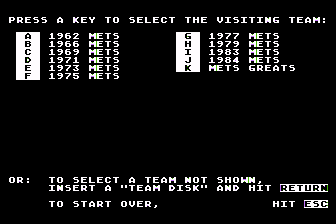 Micro League Baseball - Player Stats / Team Disk - Franchise History - New York Mets — screenshot 1
