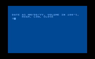 Microcomputer Stock Program (MSP) atari screenshot