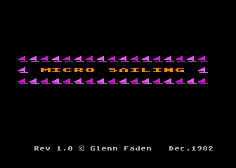 MicroSailing atari screenshot