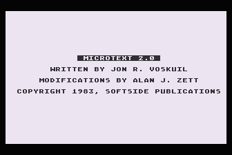 Microtext 2.0 atari screenshot