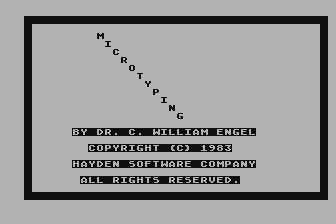 MicroTyping II atari screenshot