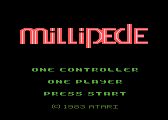 Millipede atari screenshot
