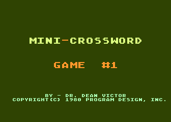 Mini-Crossword atari screenshot