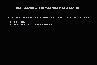 Mini Word Processor atari screenshot