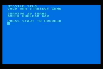 Missile Silo atari screenshot