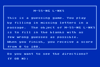 M-ss-ng L-nks - MicroEncyclopedia atari screenshot