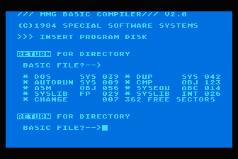 MMG BASIC Compiler atari screenshot